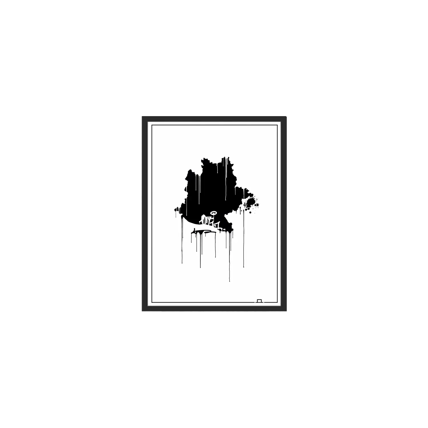 0711 Landkarte Kunstdruck Stuttgart