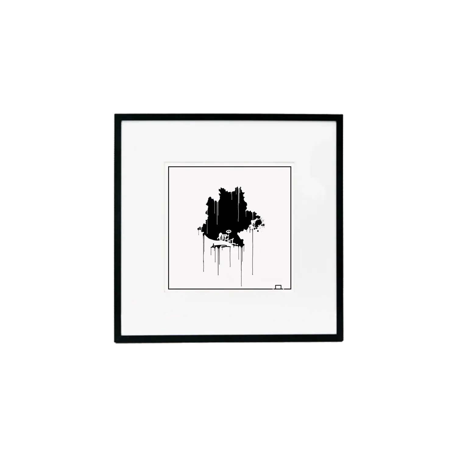 0711 Landkarte Kunstdruck Stuttgart