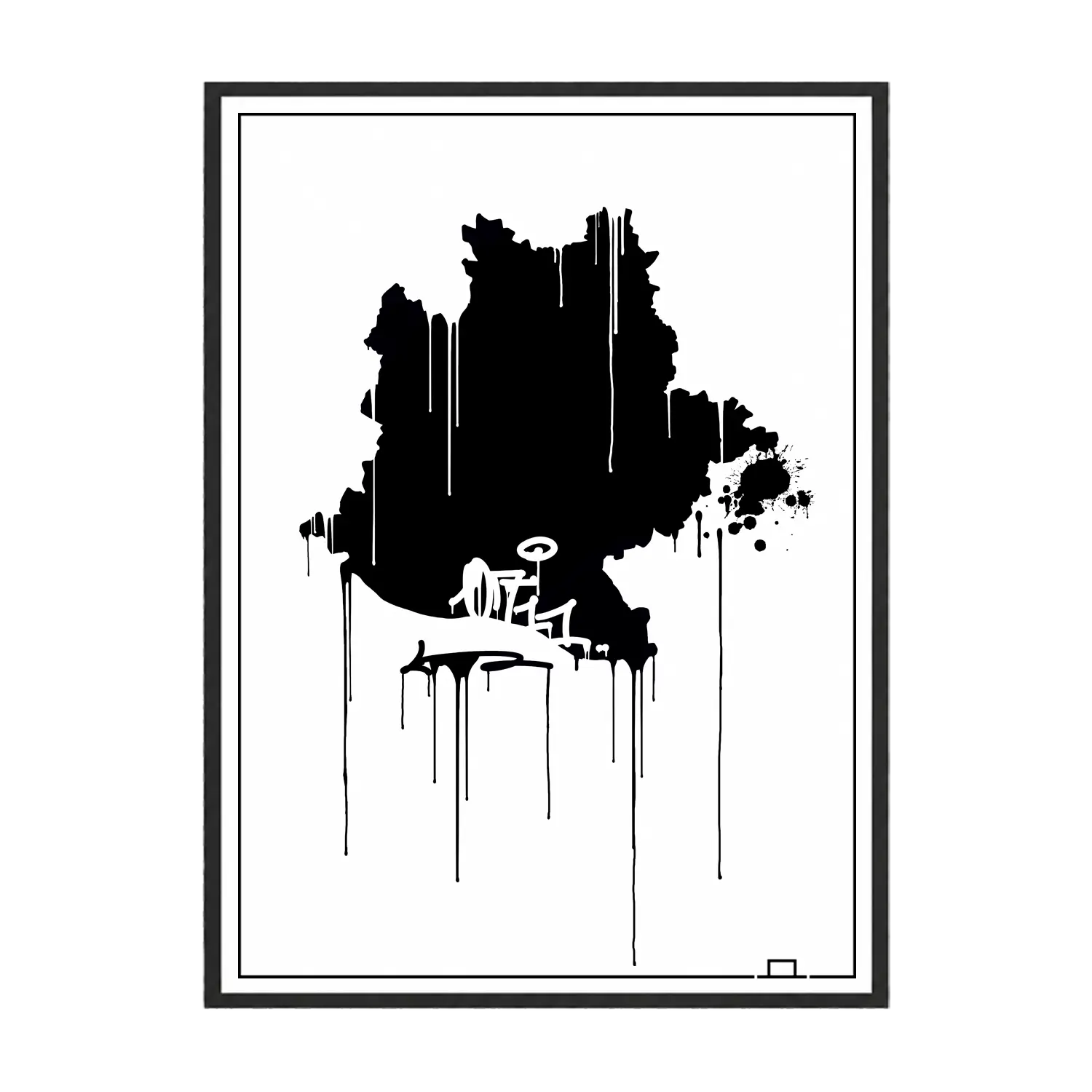 0711 Landkarte Kunstdruck Stuttgart