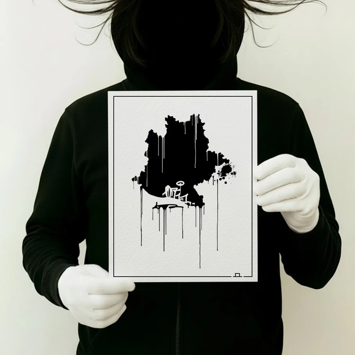 0711 Landkarte Kunstdruck Stuttgart