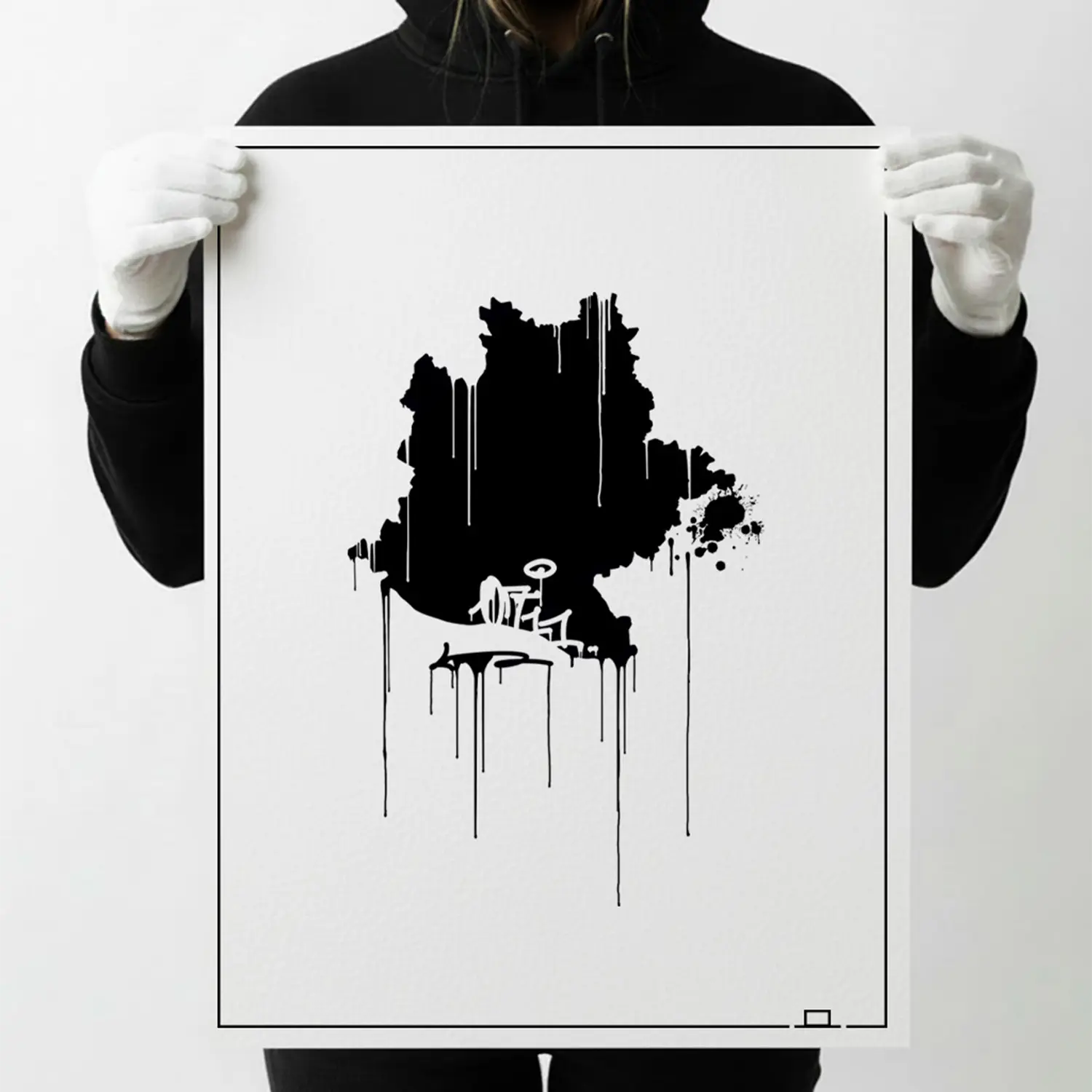 0711 Landkarte Kunstdruck Stuttgart