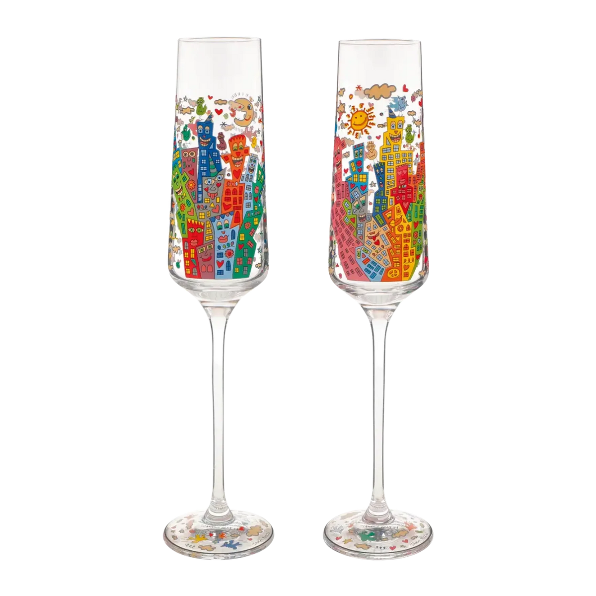 2 Sektgläser mit Künstlermotiven 'My New York City' im Set