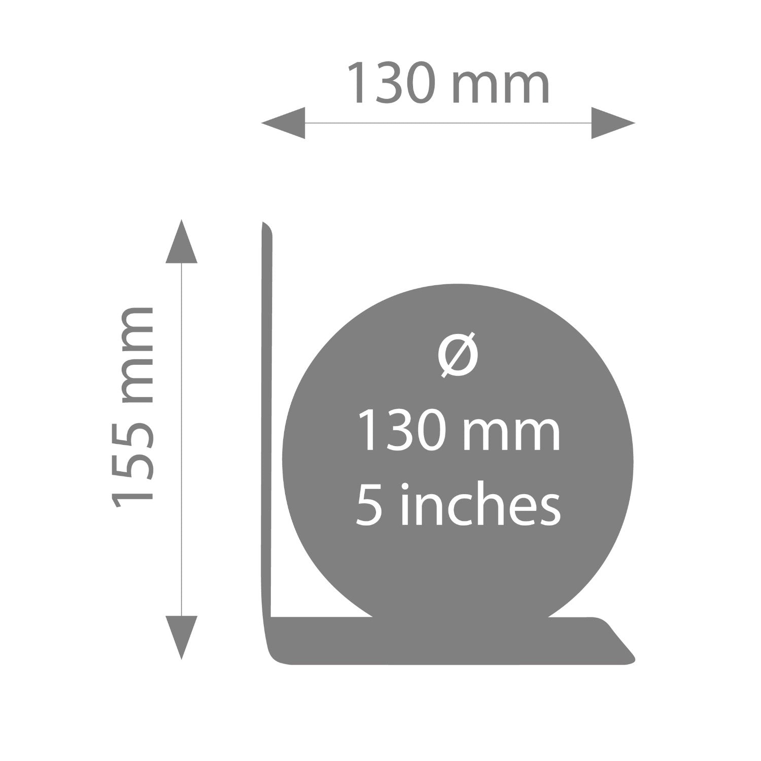 Buchstütze BOOKGLOBE SINGLE - Schwarz/Silberfarben - Maße Durchmesser 13 cm, Höhe 15,5 cm, Breite 13 cm