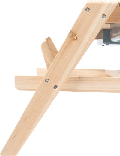 Nahaufnahme der Befestigung der Sitzgruppe