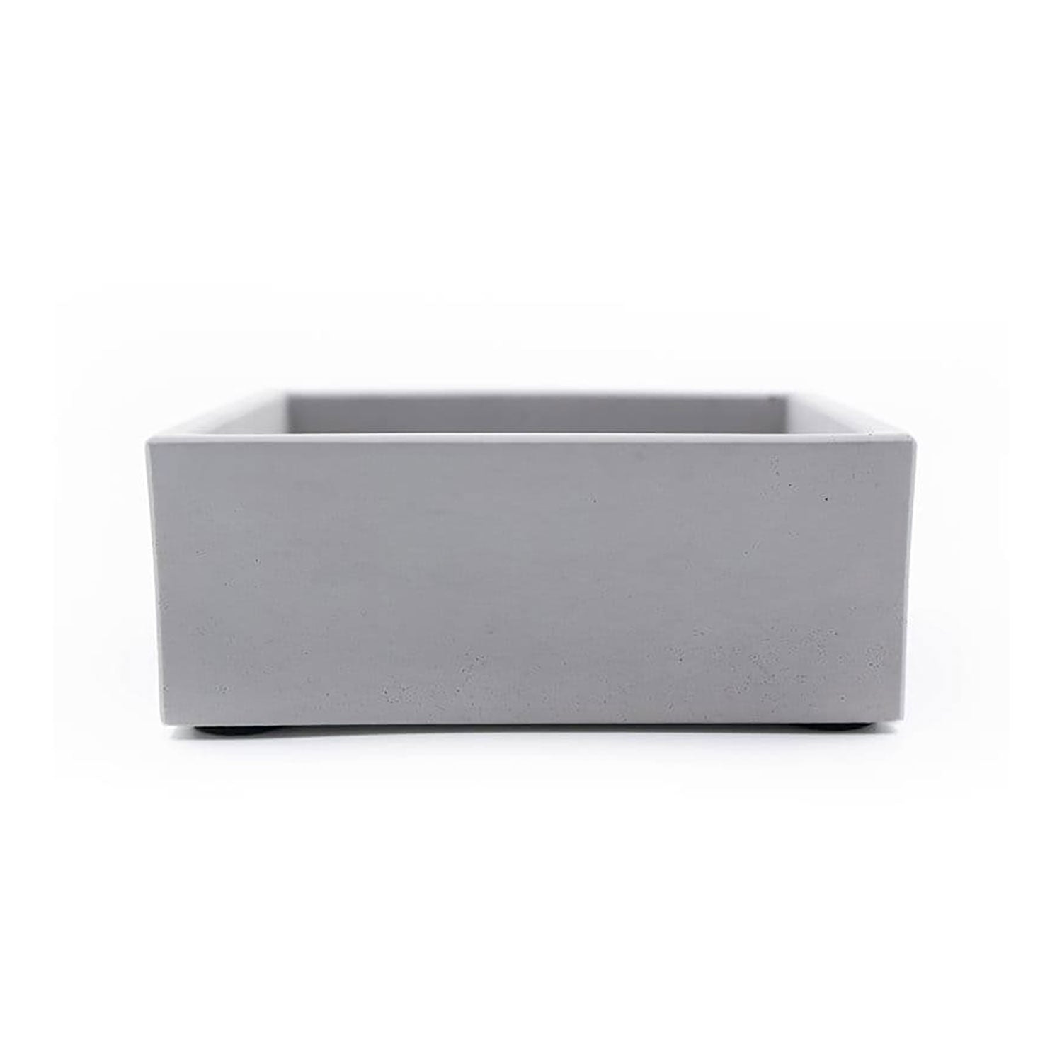 Seitenansicht der Aufbewahrungsbox aus Beton