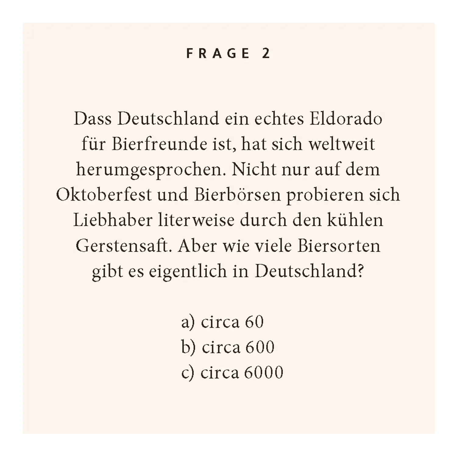 Ein Bier-Quiz mit 100 Fragen