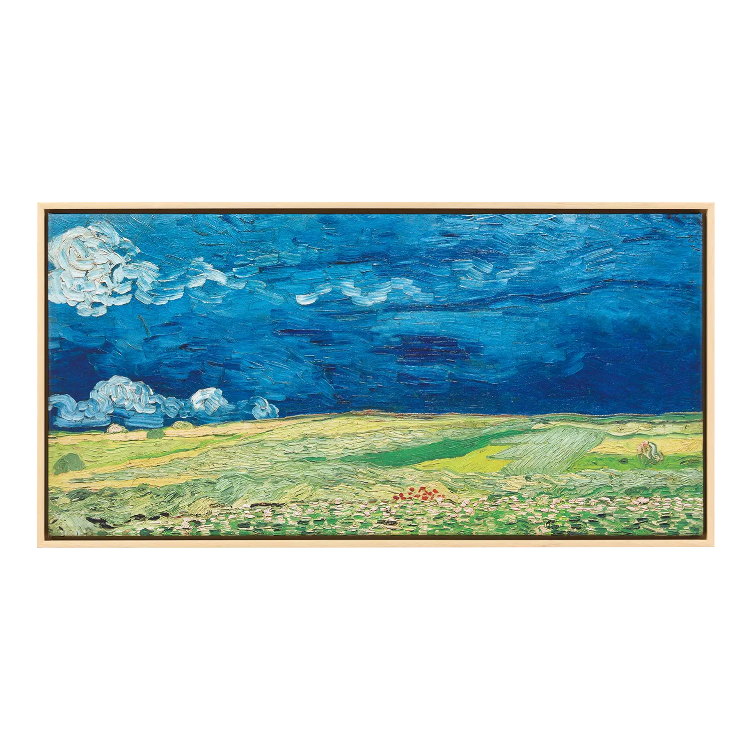 Bild "Kornfeld bei Gewitterstimmung", 1890 gerahmt als Fine Art Giclée