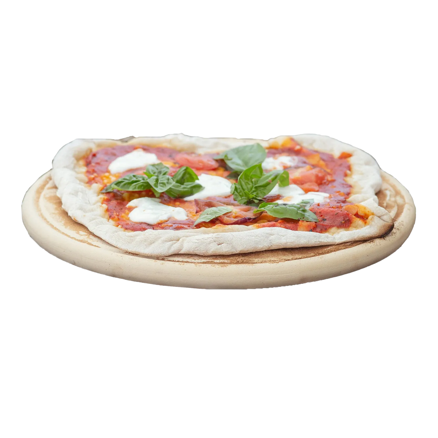 CeraFlam Pizzaplatte mit frisch gebackener Pizza Margherita
