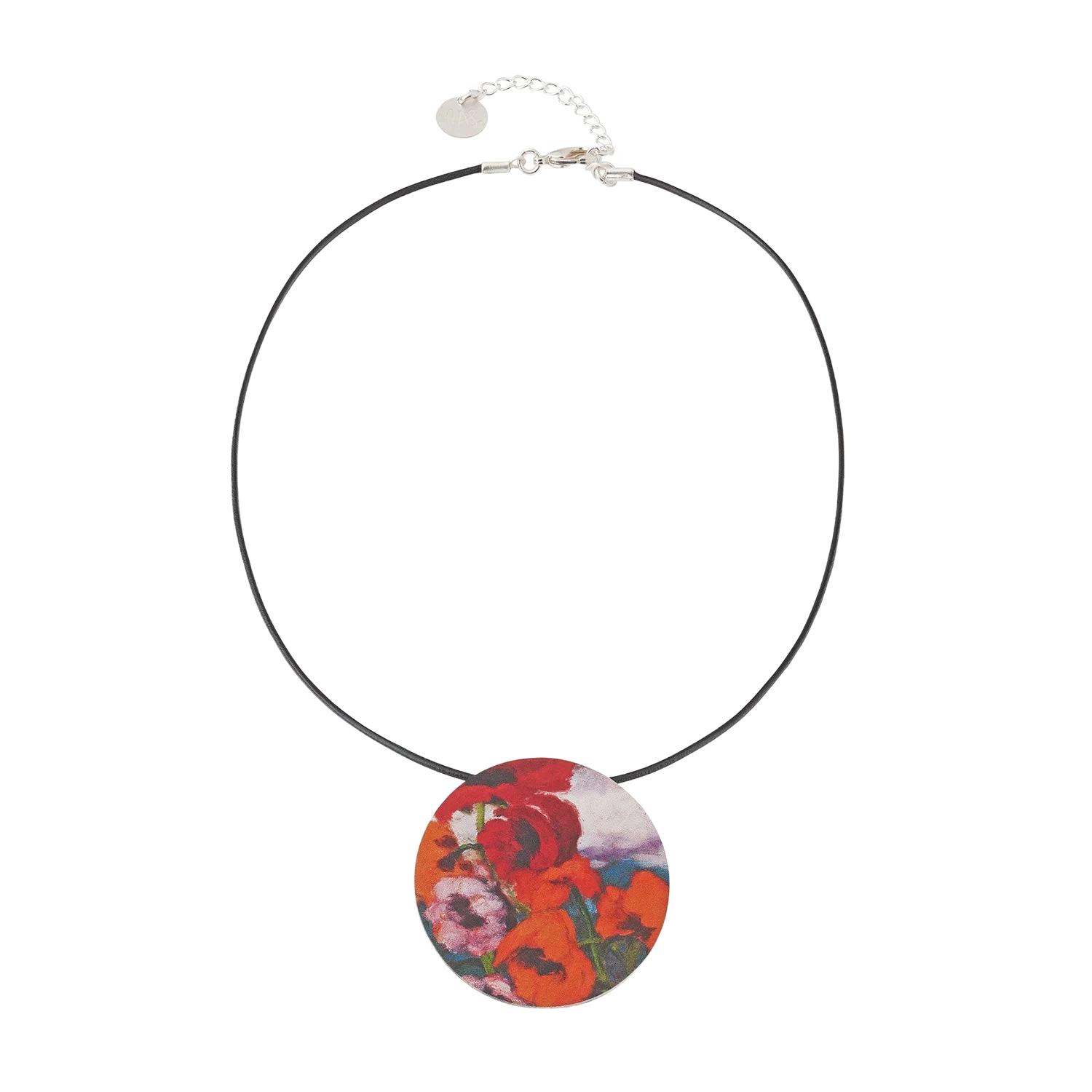 Emil Nolde Collier „Großer Mohn" – Metallanhänger am Lederband, ars mundi Edition