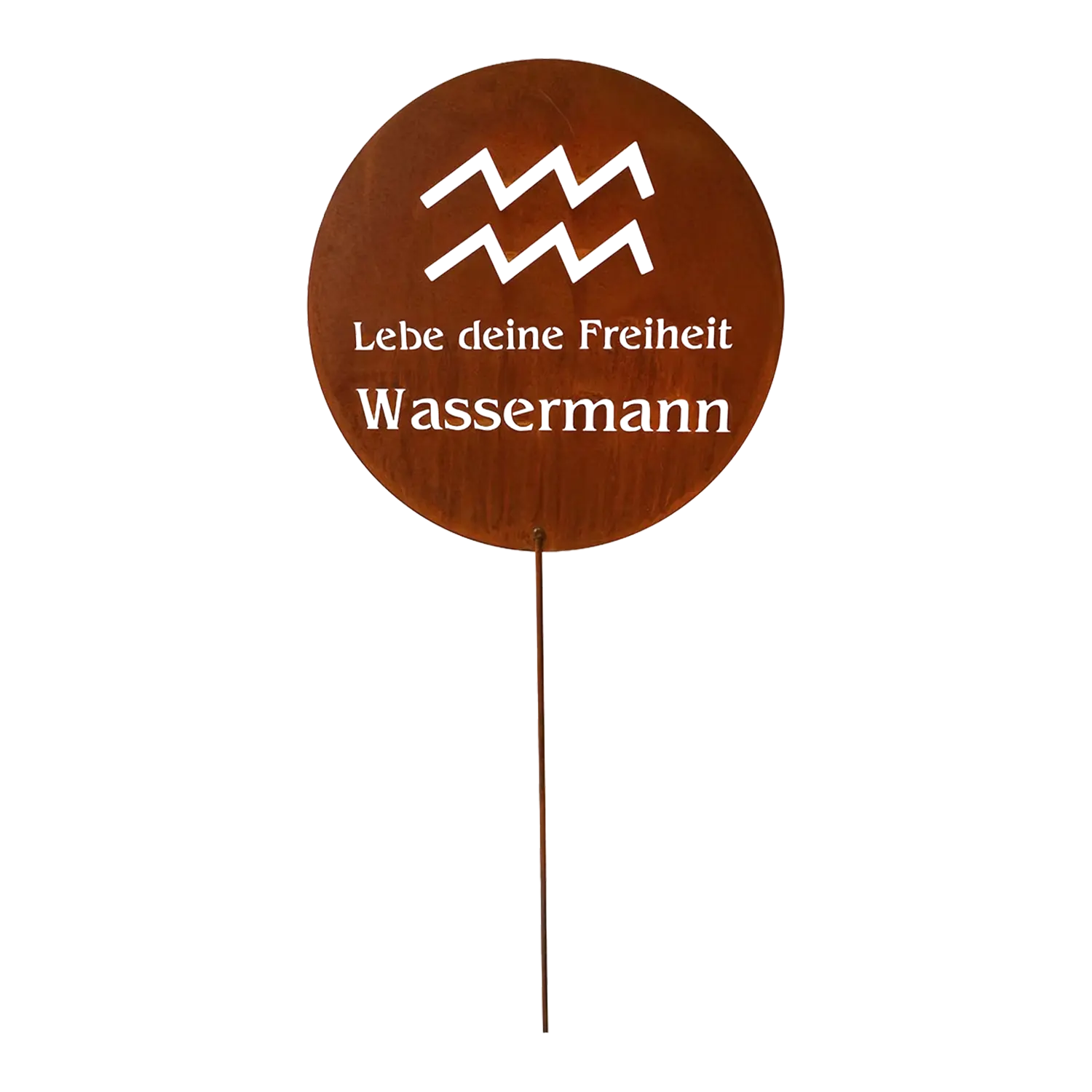 Designstecker Rost Wassermann Edelrost für deine Gartendeko, lebe Freiheit.