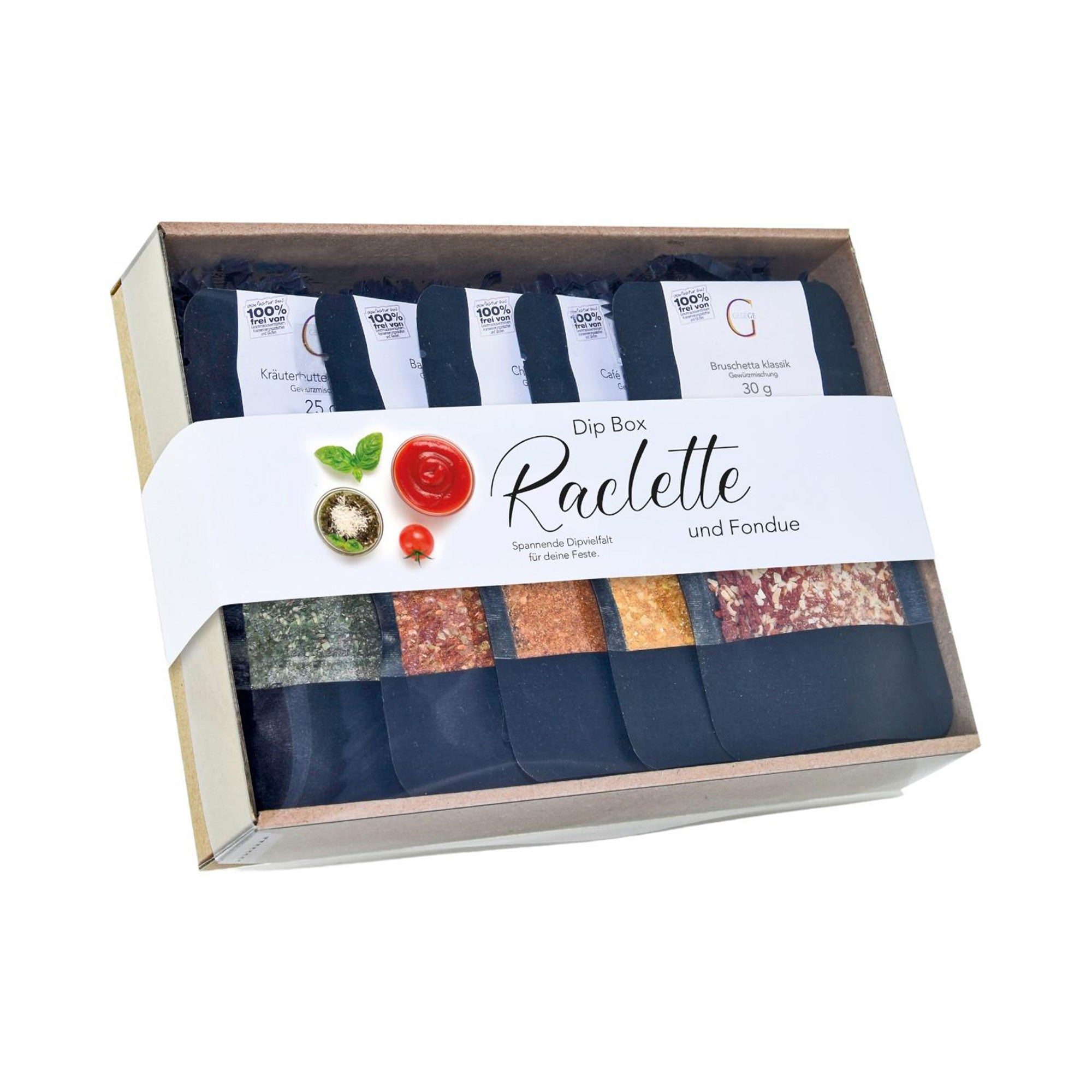 Kulinarische Geschenke : Dip Box Raclette und Fondue – Geschenkset“