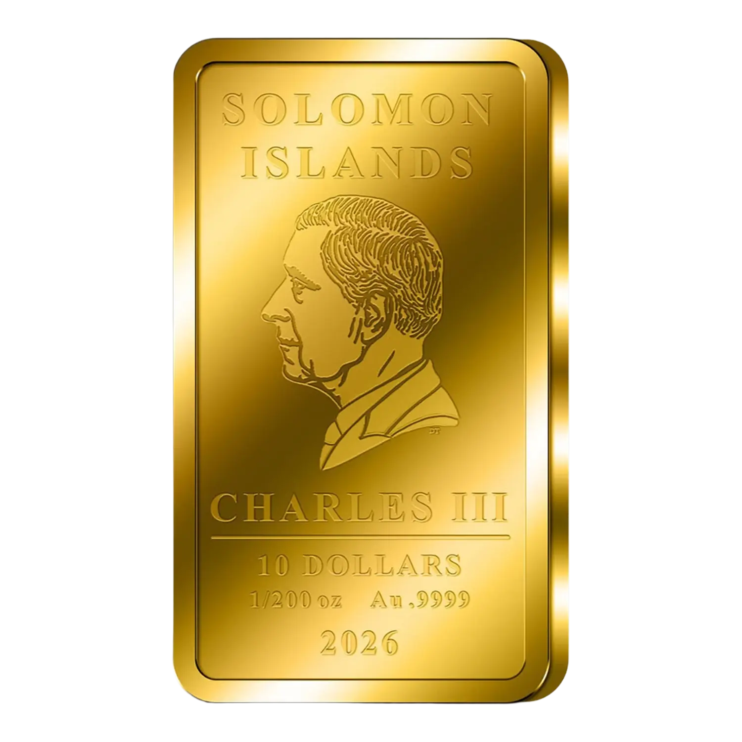 Goldbarren FIFA Fussball-WM 2026 mit offiziellem Emblem der Solomon Islands.