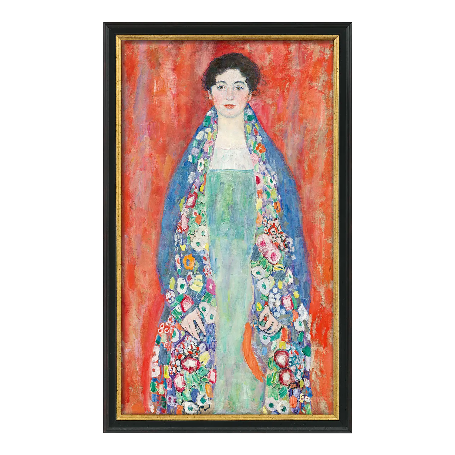 Bild 'Bildnis Fräulein Lieser' (1917) schwarz-goldfarben gerahmt