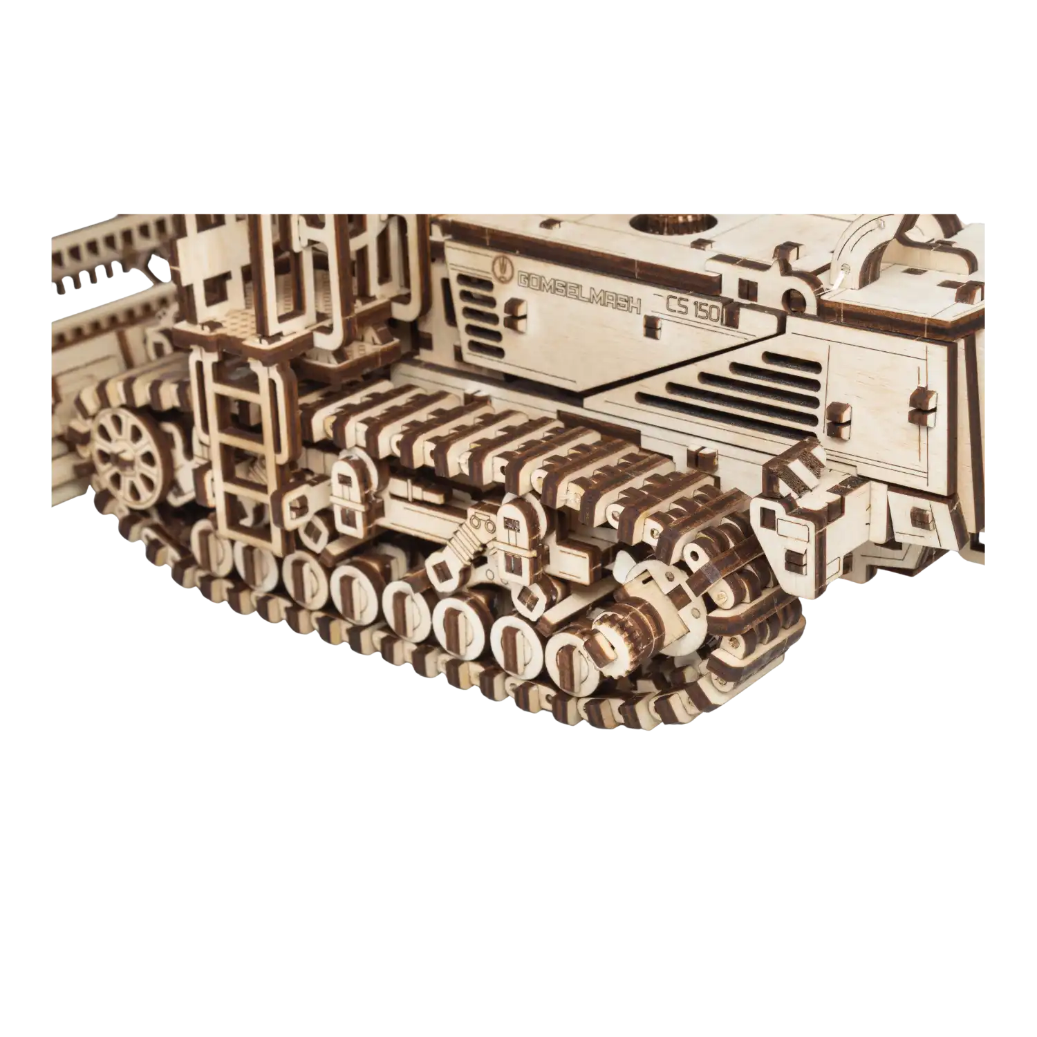 3D-Holzpuzzle Mähdrescher mit detailreichem, lasergeschnittenem Design.