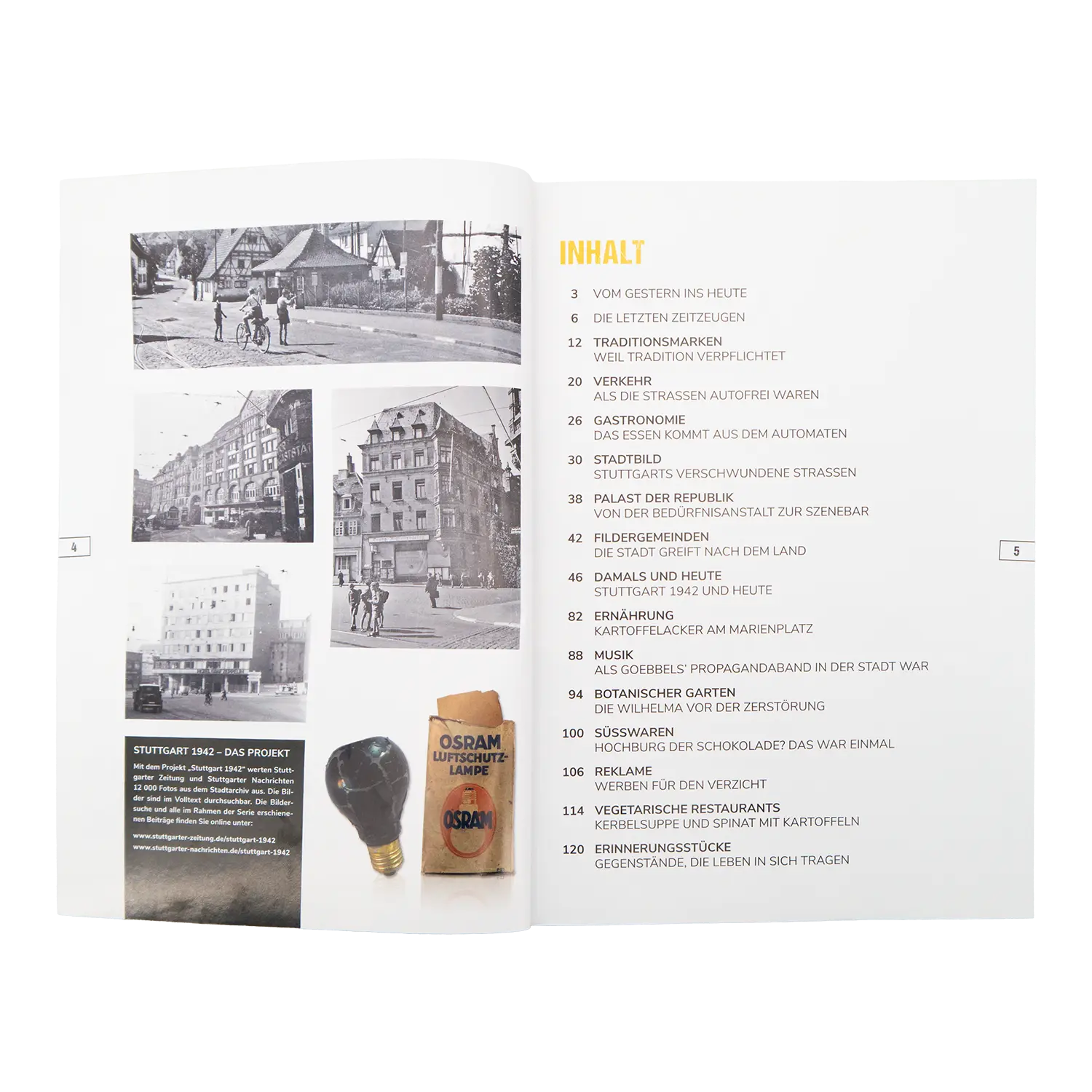 Open Stuttgart 1942 - Ausgabe 2021 mit deutschem Text, historischen Fotos Zwiebelbild.