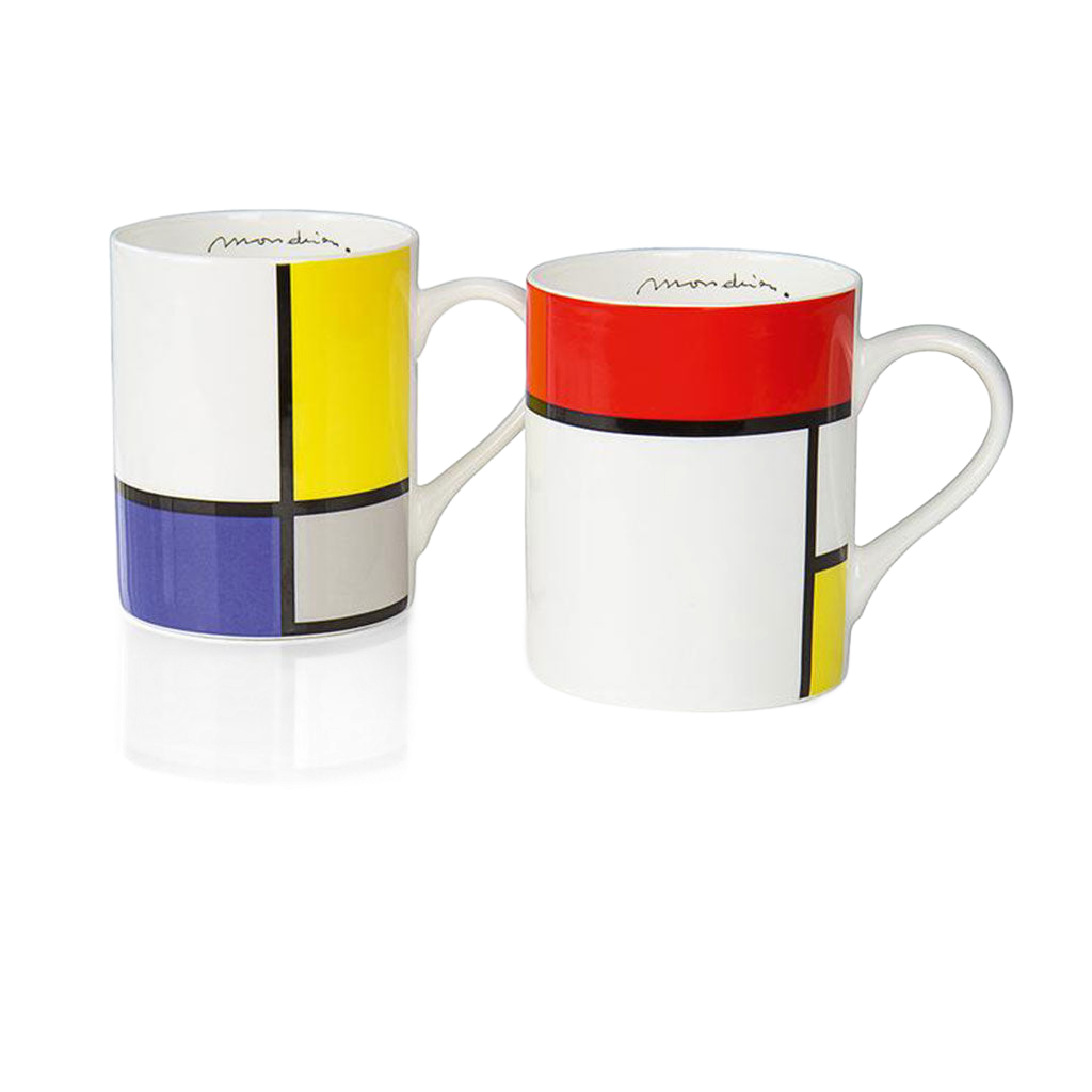 Kaffeebecher Set mit Motiven von Mondrian