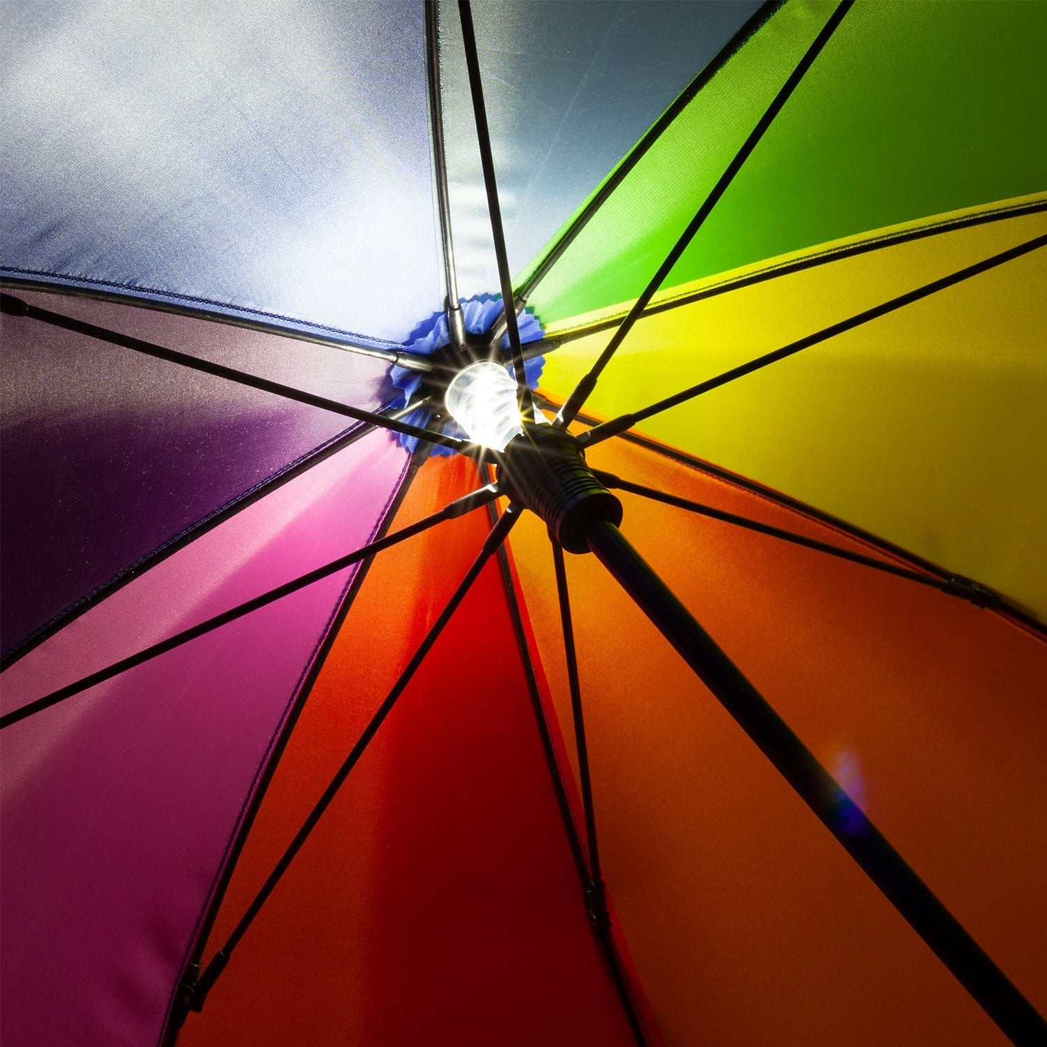 Sicherheitsschieber am Kinderschirm zum Ein- und Ausschalten der LED