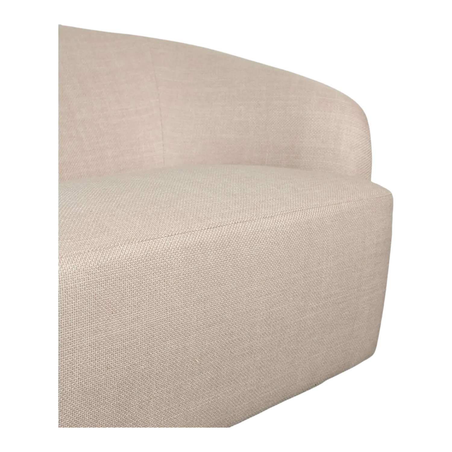 Nahaufnahme von Loungeset Loconia Fermo mit beiger Polsterung und flexiblem Design.