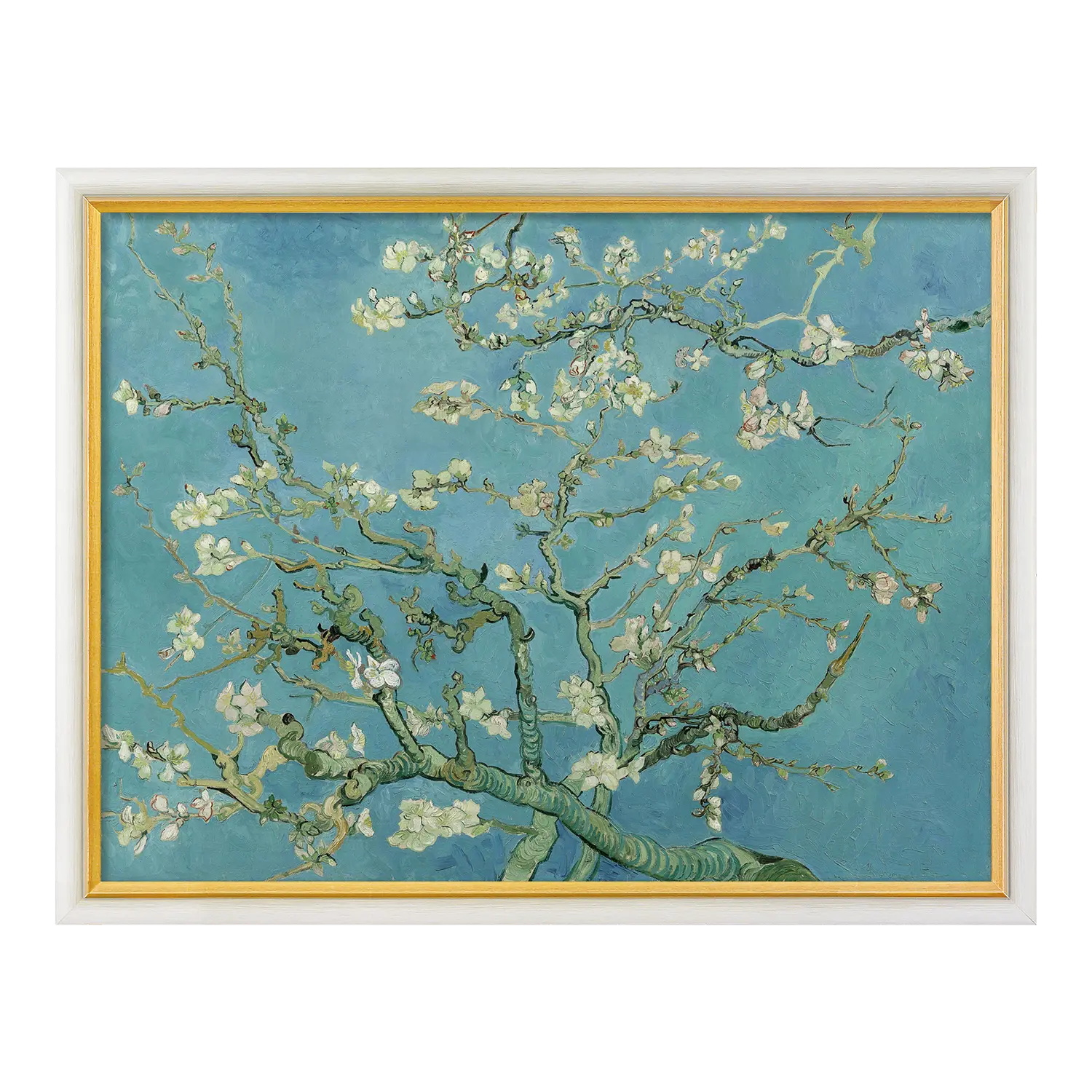 Bild 'Blühende Mandelbaumzweige' (1890) gerahmt