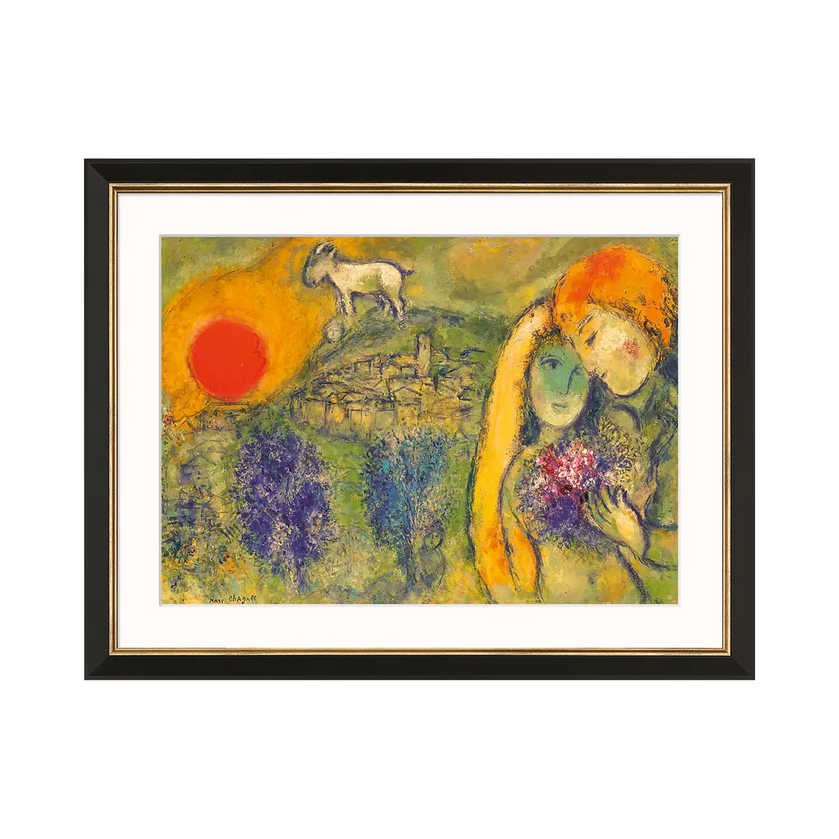 Marc Chagall Bild 'Die Liebenden von Vence' (1957)