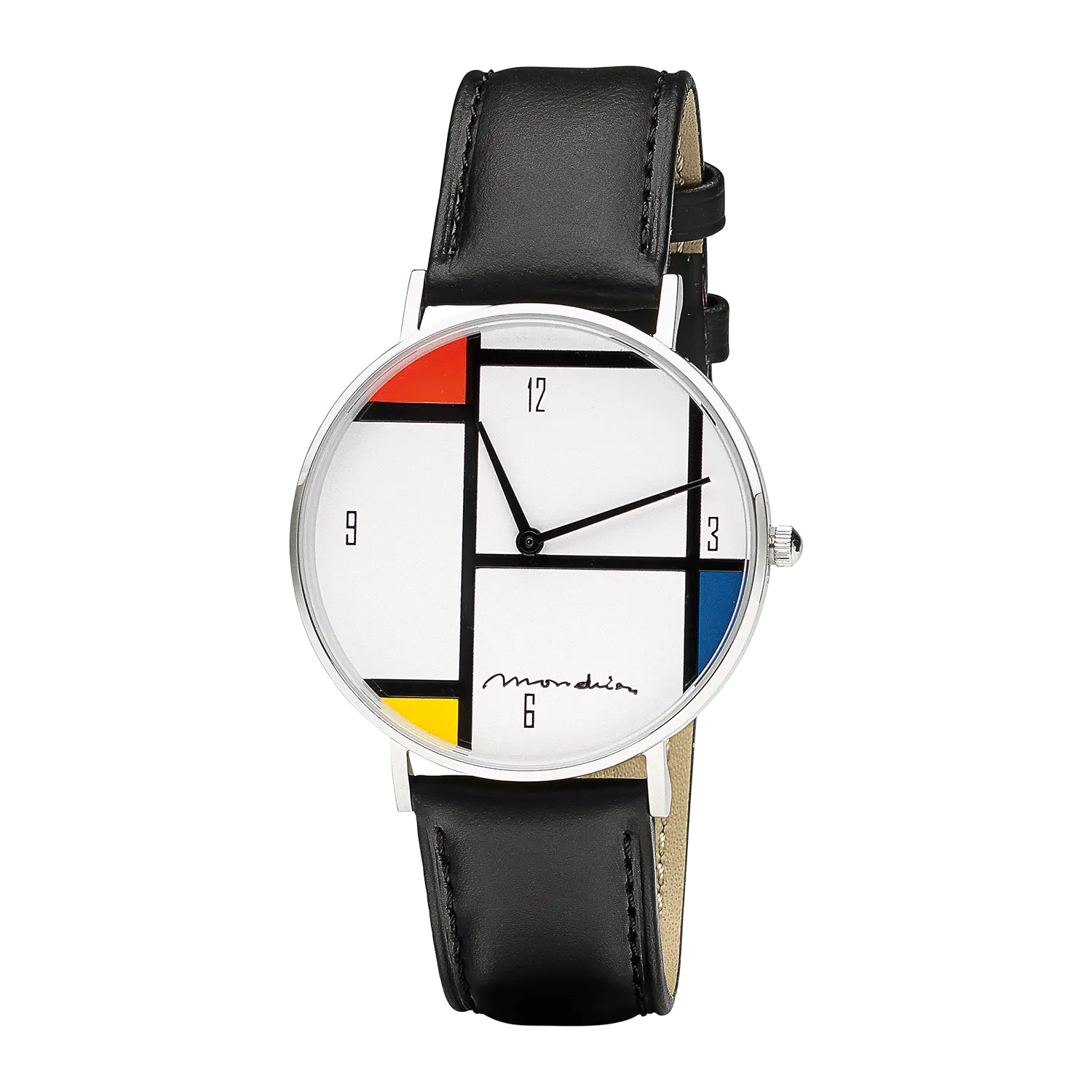 Tableau Nr. IV von Mondrian: Armbanduhr mit geometrischem Zifferblatt
