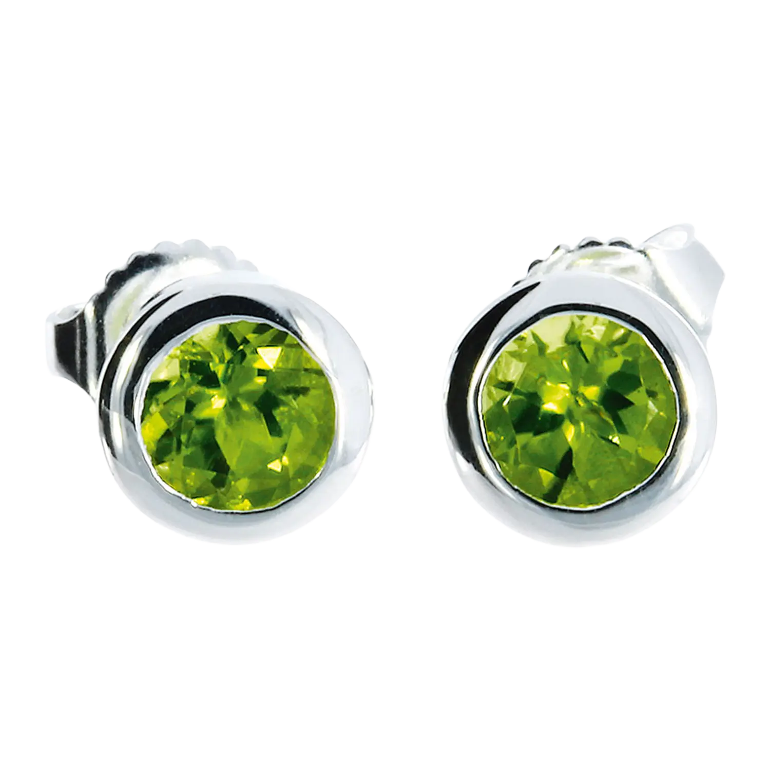 Ohrstecker mit Peridot aus Silber