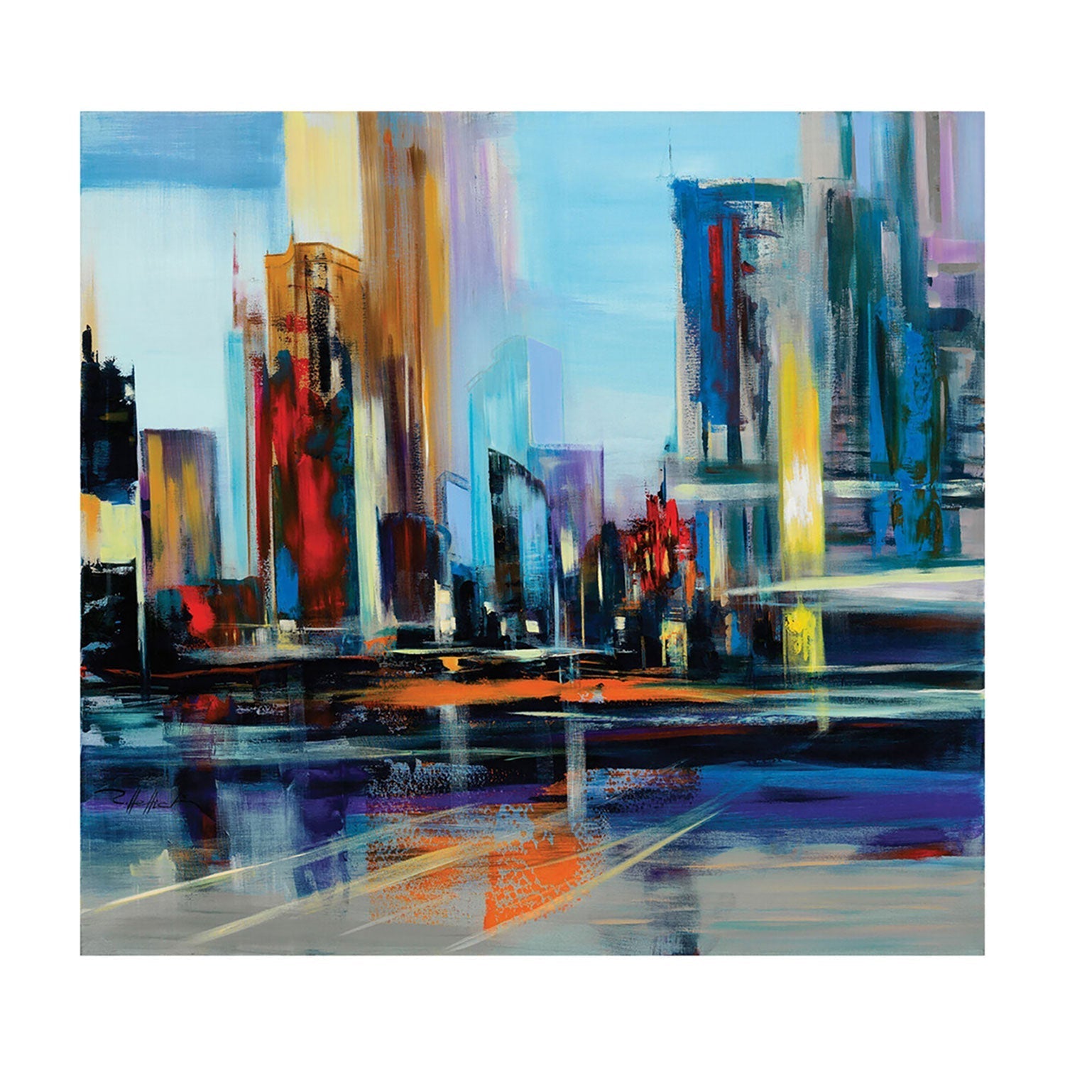 Robert Hettich, „Stadtklang" – Reproduktion auf Alu-Dibond hinter Acrylglas, 84 × 90 cm