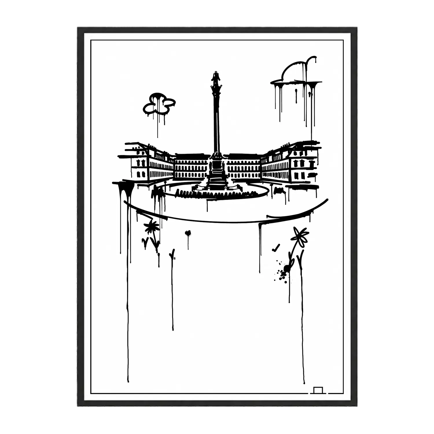 Schlossplatz Stuttgart Kunstdruck