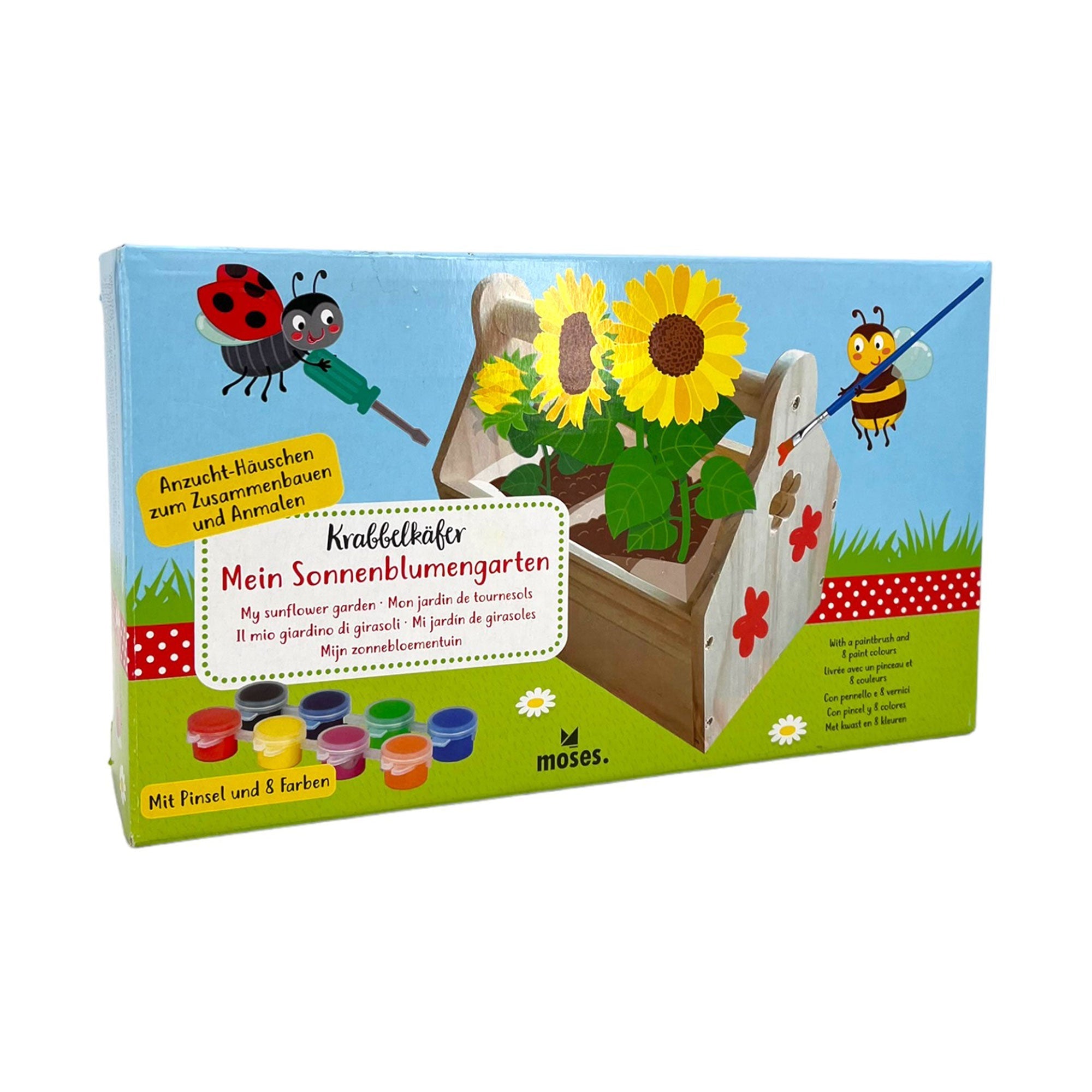 Das Krabbelkäfer – Mein Sonnenblumengarten-Set für Kinder.