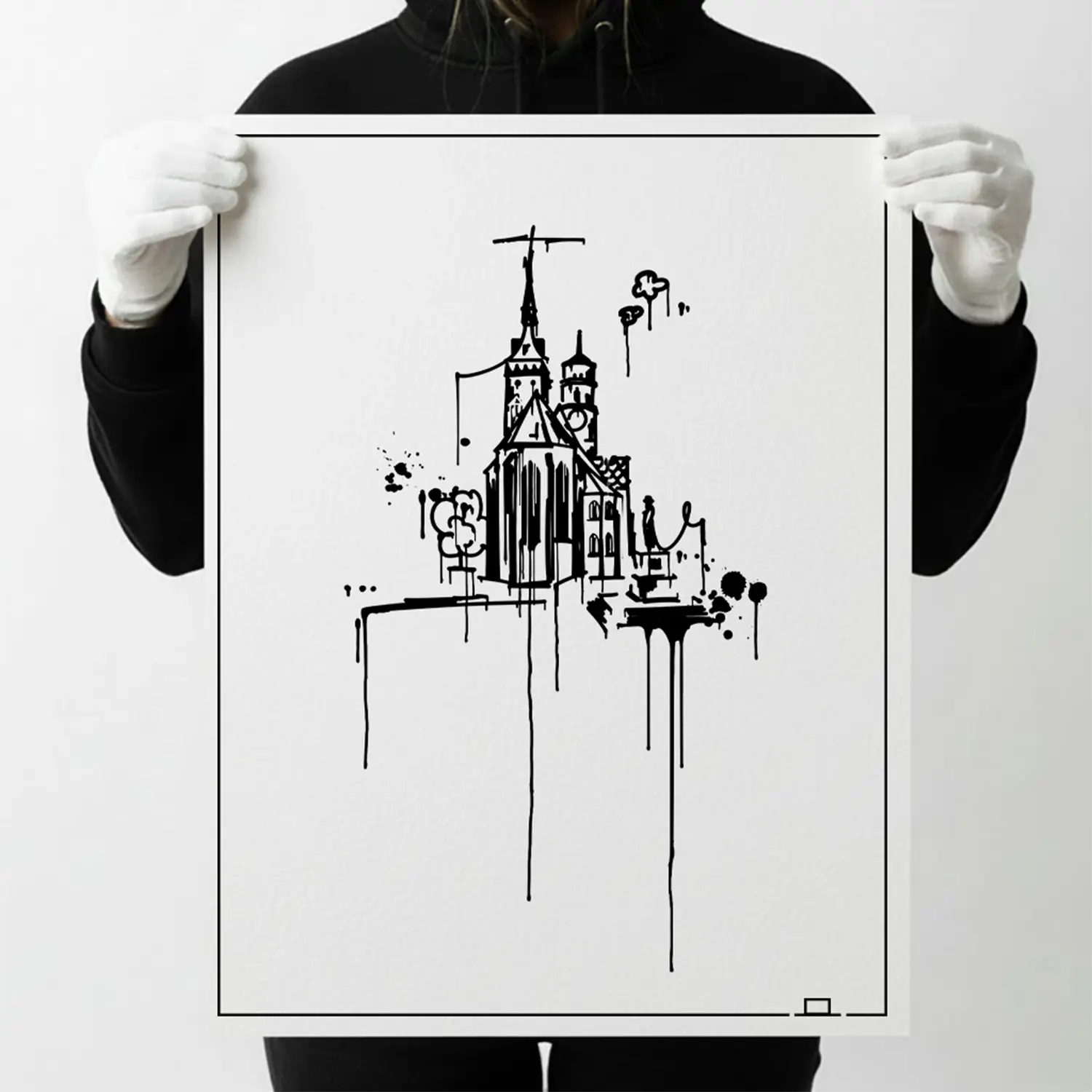 Stiftskirche Stuttgart Kunstdruck