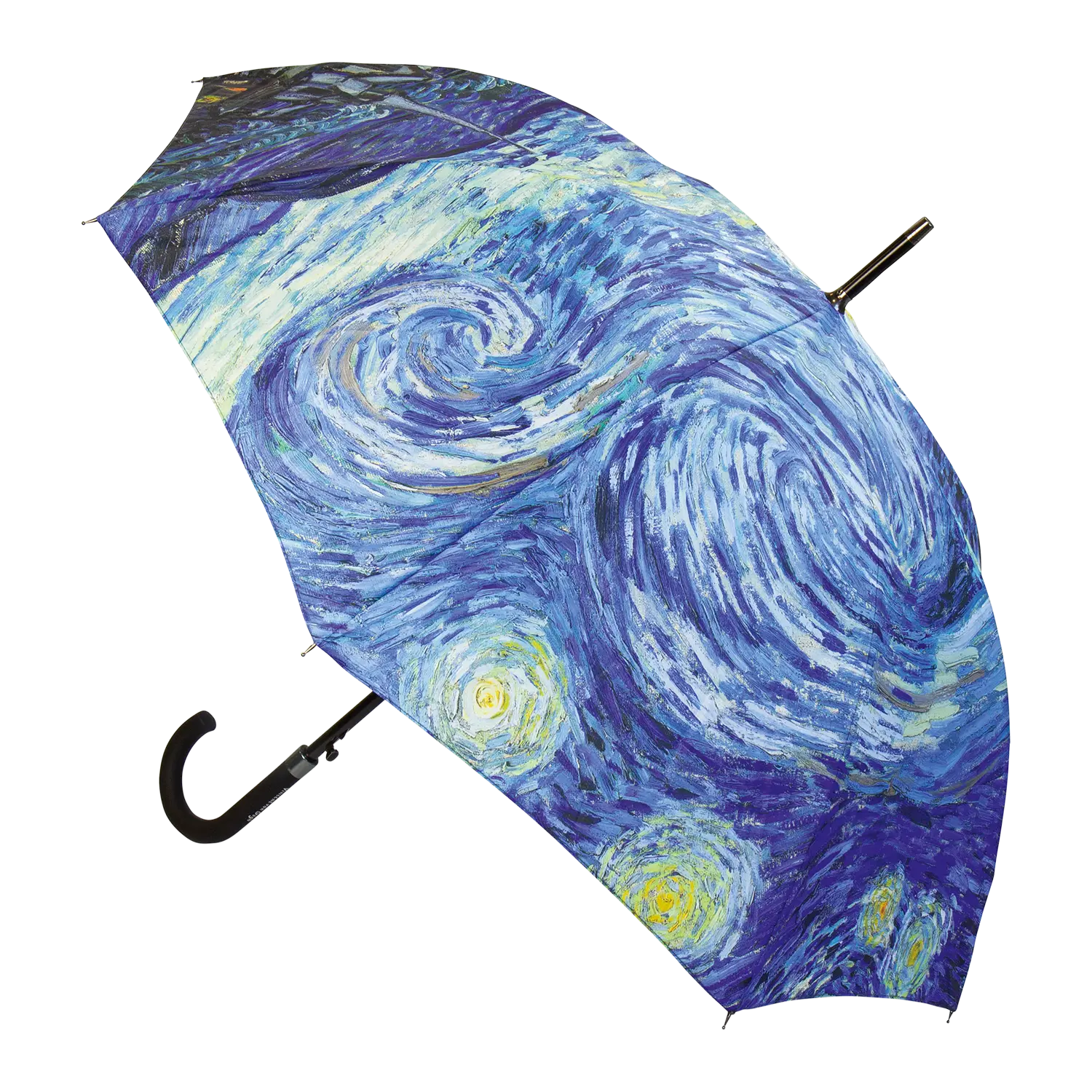 Stockschirm "Sternennacht, 1889" mit van Goghs ikonischem Motiv der Sternennacht.