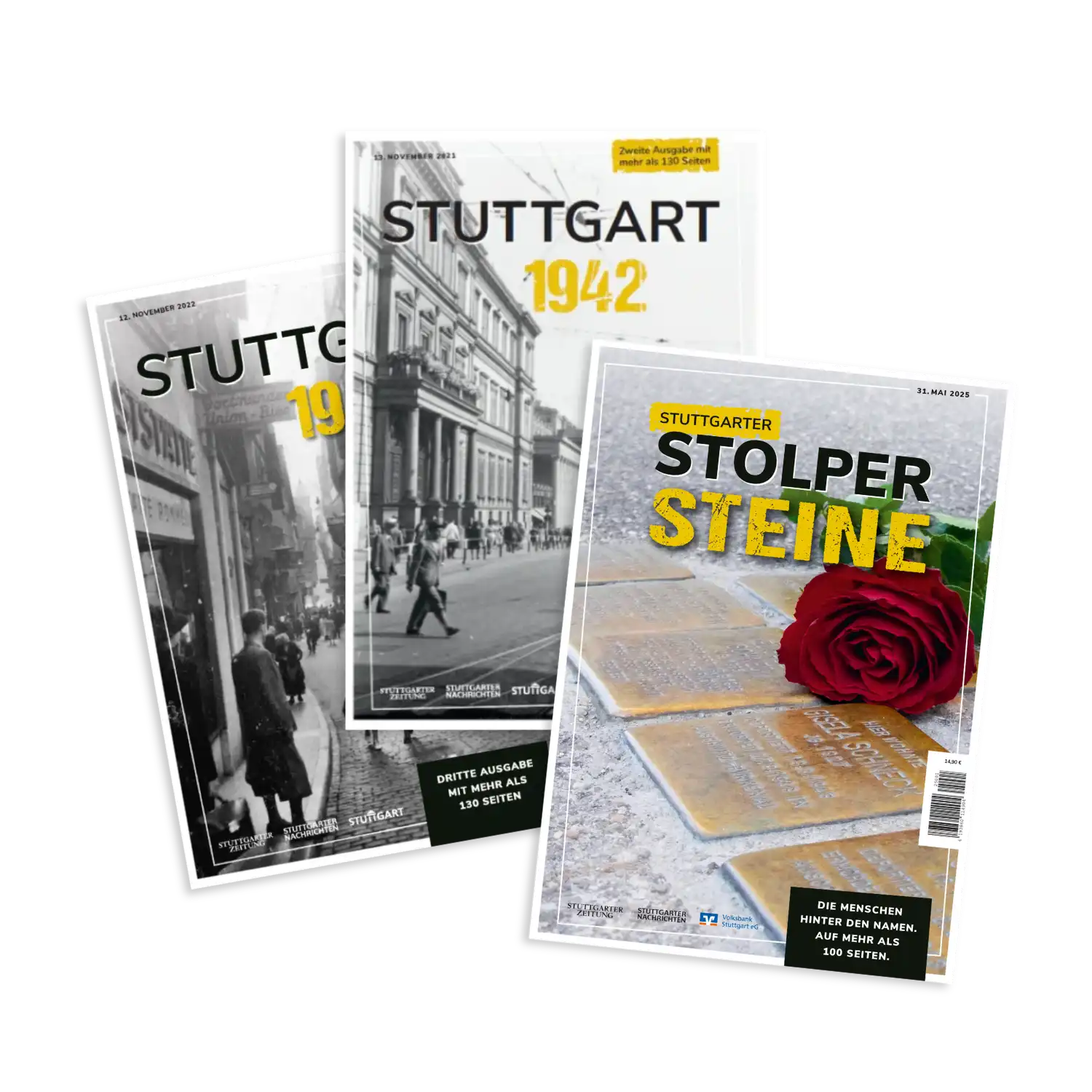 Stuttgarter Stadtgeschichte 3er Magazin-Set: Stuttgart Stolper Steine.