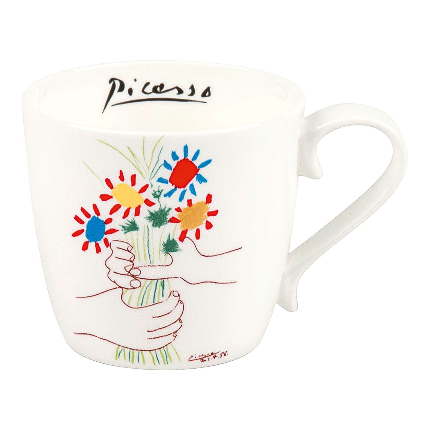 Elegante weiße Tasse