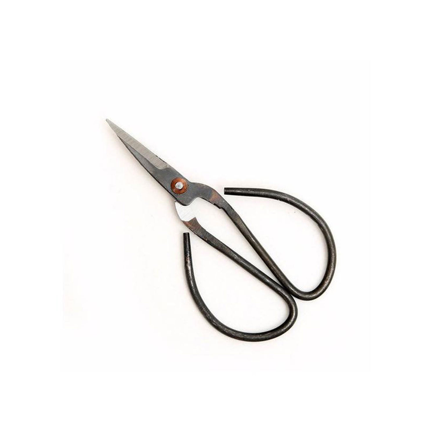 Vintage-Karbonstahl-Schere mit schwarzen Griffen
