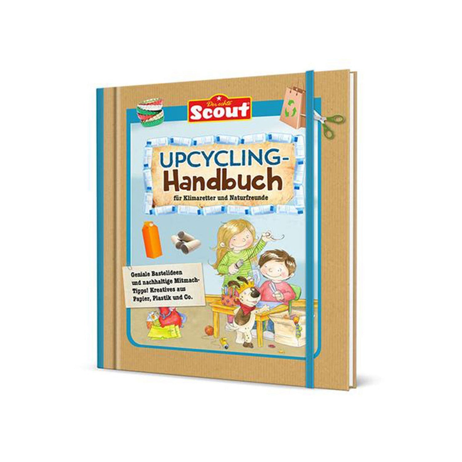 Upcycling Bastelbuch: Illustriertes Upcycling-Bastelbuch für Kinder auf Deutsch.