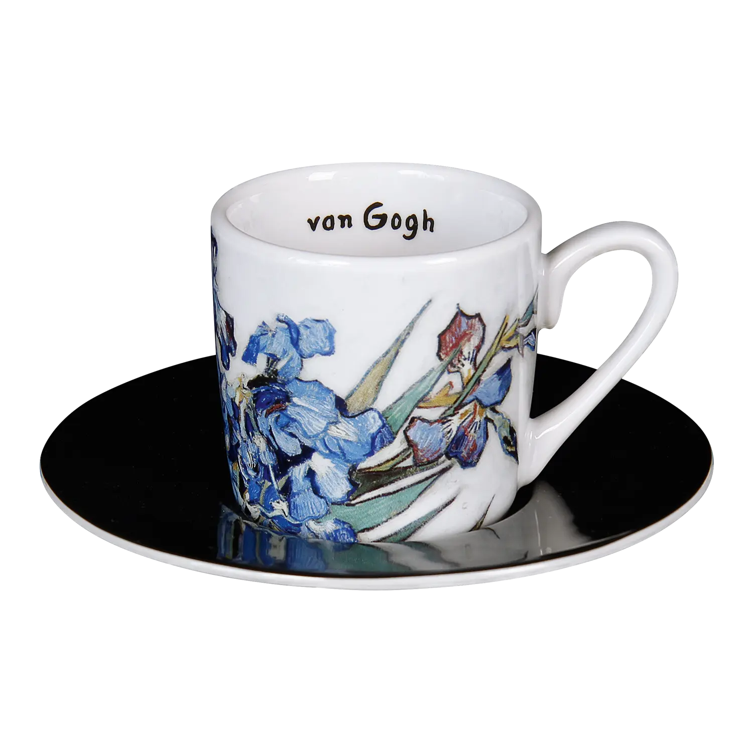 4 Espressotassen mit Künstlermotiven im Set Porzellan