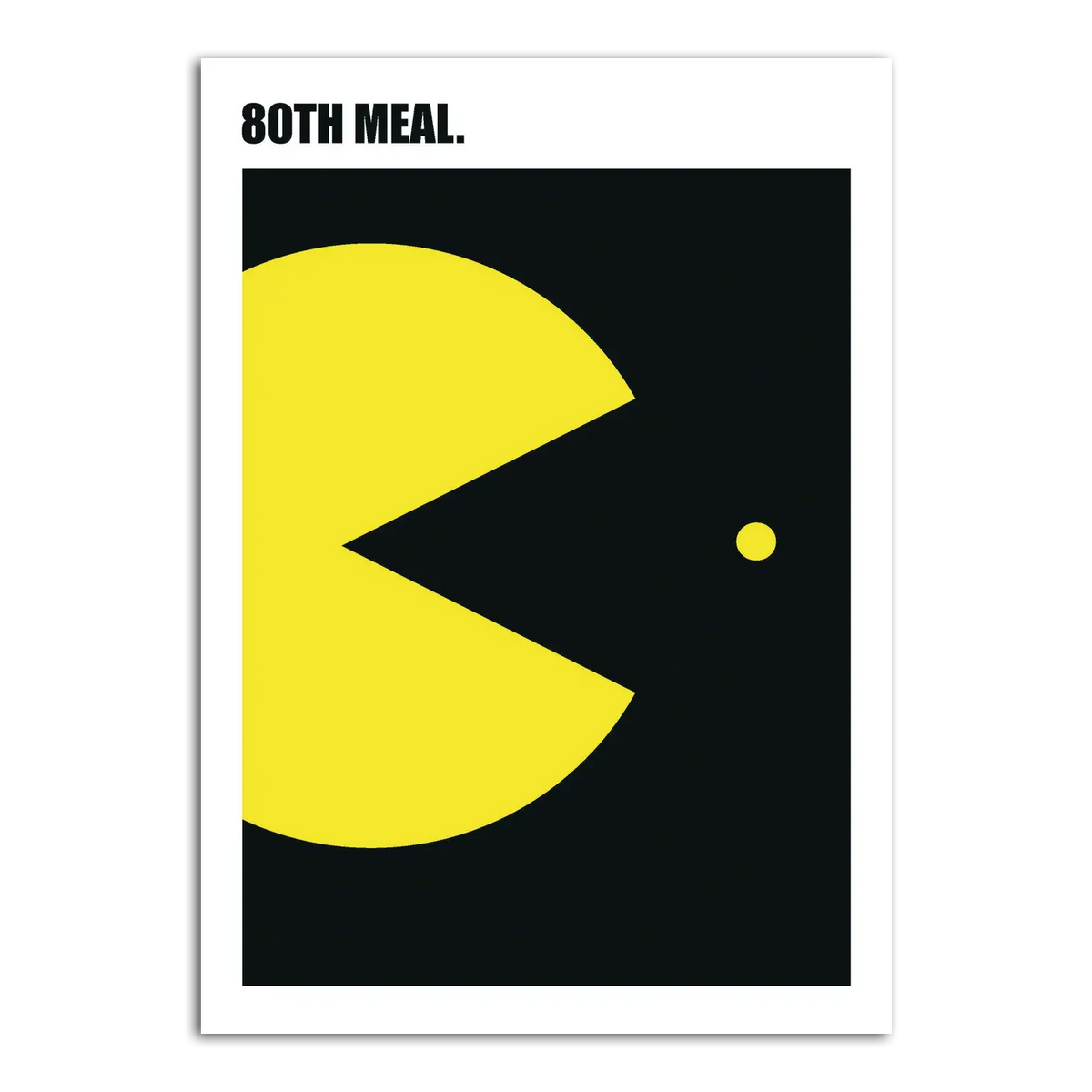 Wandbild 80th Meal von Julian Danner, gelber Kreis vor Schwarz
