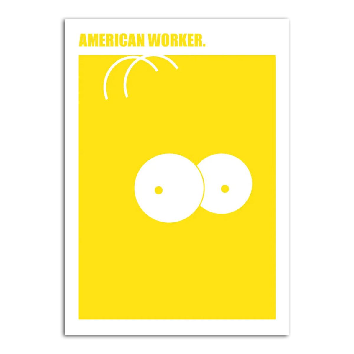 Wandbild American Worker von Julian Danner, zwei Augen vor Gelb