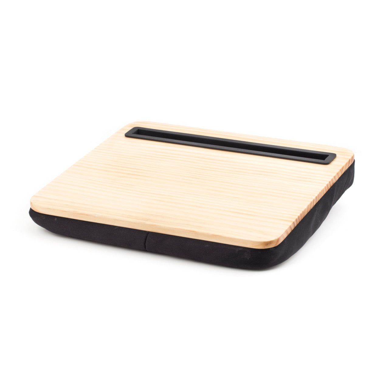 Der iBed Lap Desk verfügt über eine schwarze Knieablage mit Kissen und eine praktische Tablet-Halterung und ist somit perfekt für bequemes Arbeiten oder Surfen überall geeignet.