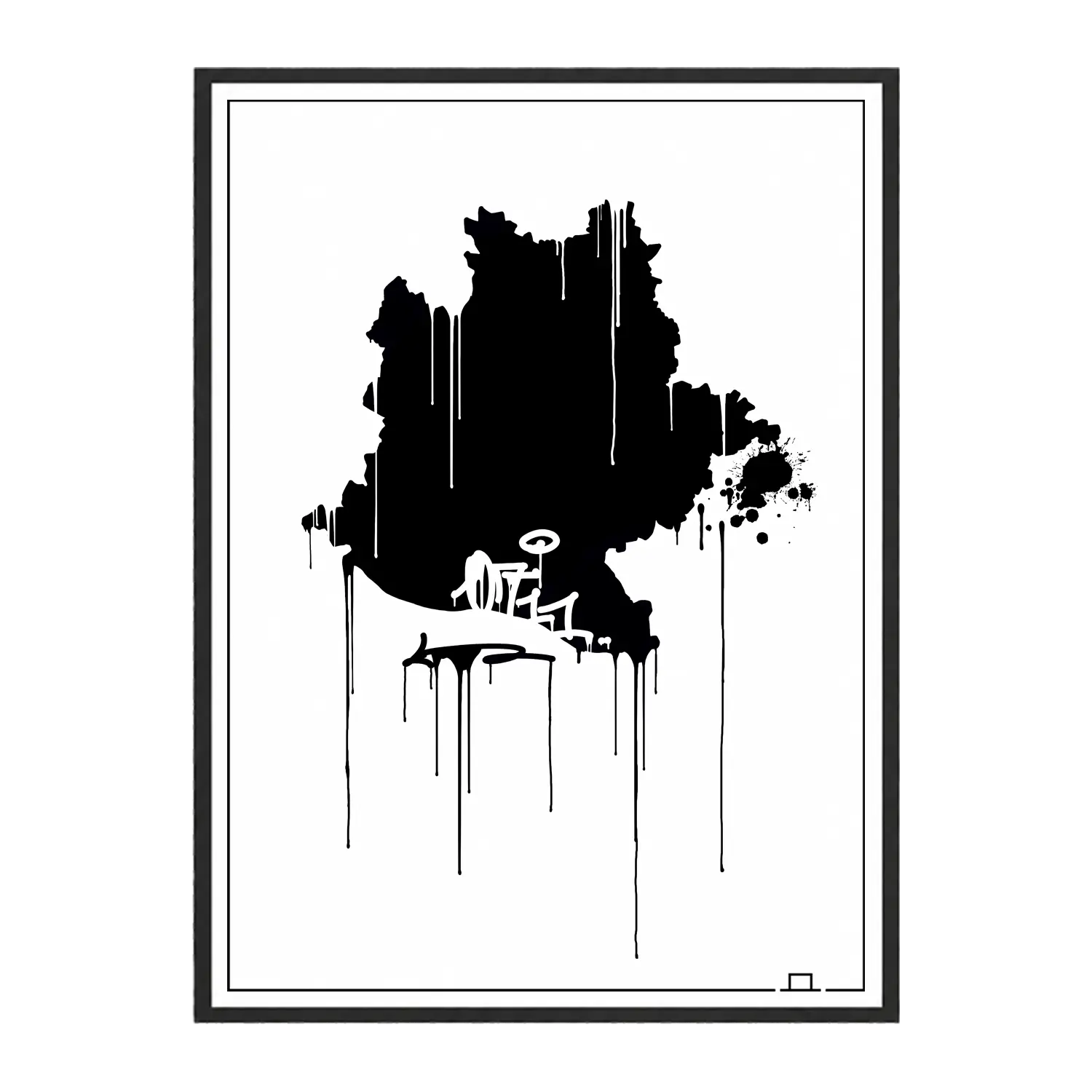 0711 Landkarte Kunstdruck Stuttgart