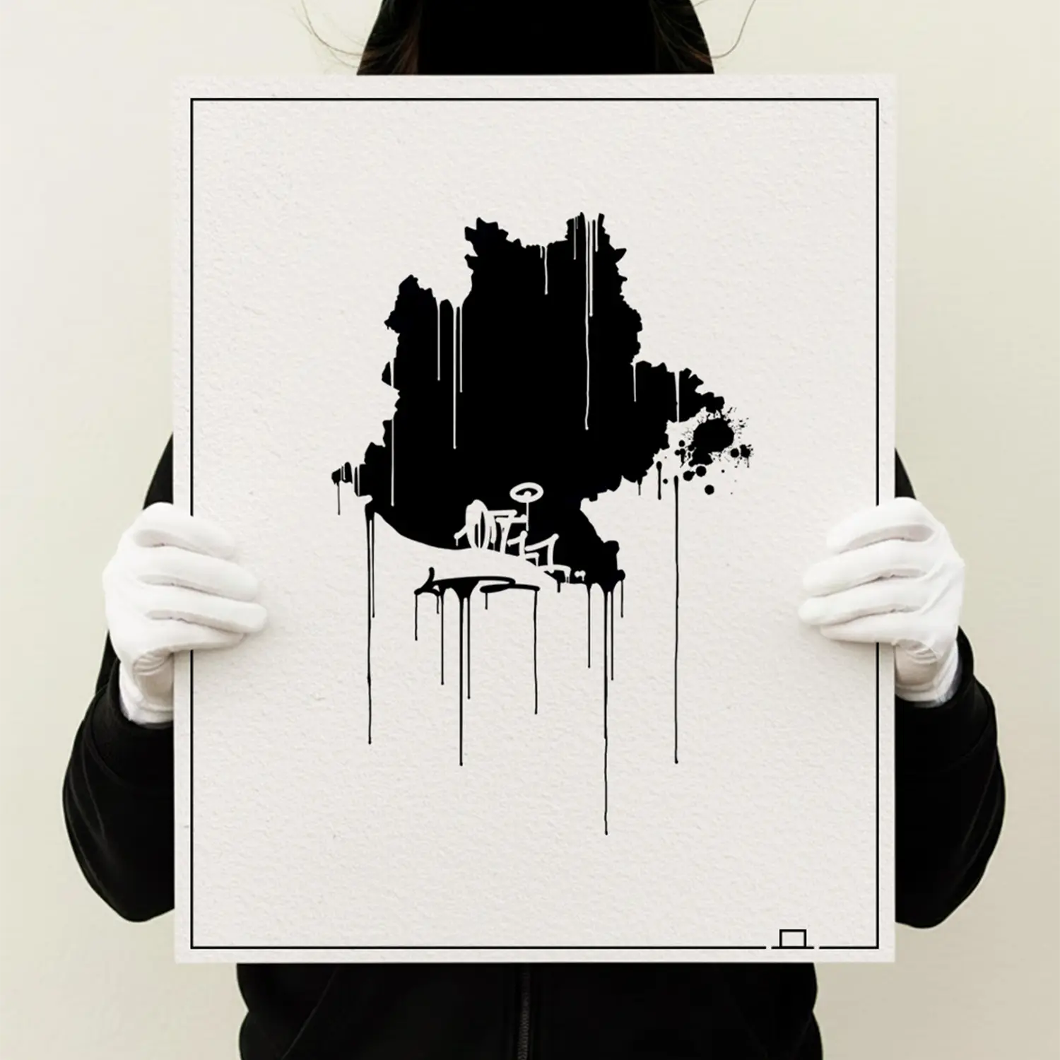 0711 Landkarte Kunstdruck Stuttgart