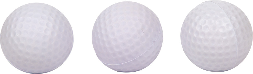 Drei weiße Golfbälle für Ihr Minigolf-Set für Kinder "Active" auf weißem Hintergrund.