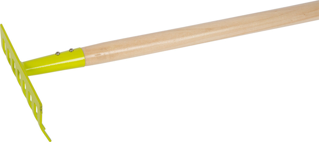 Das Gartenwerkzeug für Kinder enthält einen tollen Rechen für kleine Gärtner.