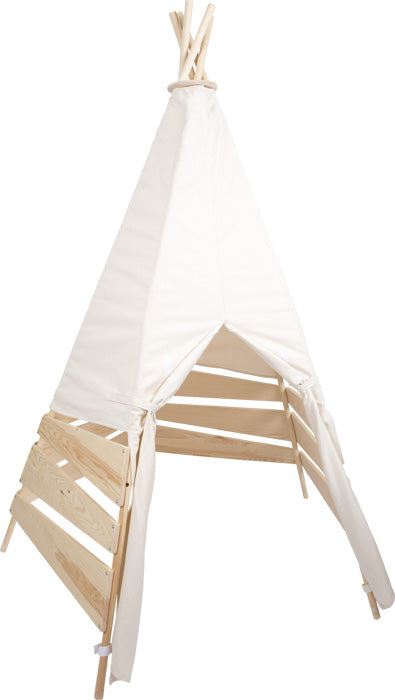 Outdoor Zelt Tipi für Kinder mit einem offenen Eingang für das Kinderzimmer.