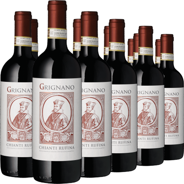 Zwölf Flaschen „Aboca“ Chianti Rufina