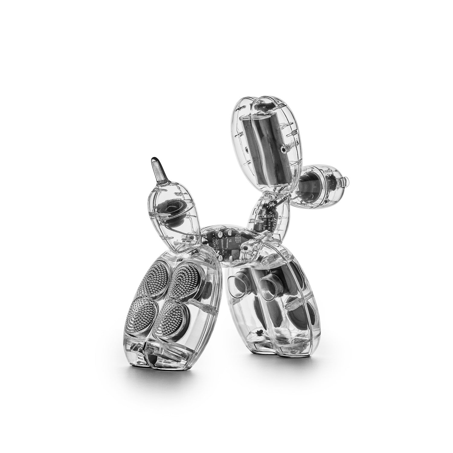 Klarer Balloon Dog Lautsprecher von Jeff Koons - Acryl, mit sichtbarer Mechanik.