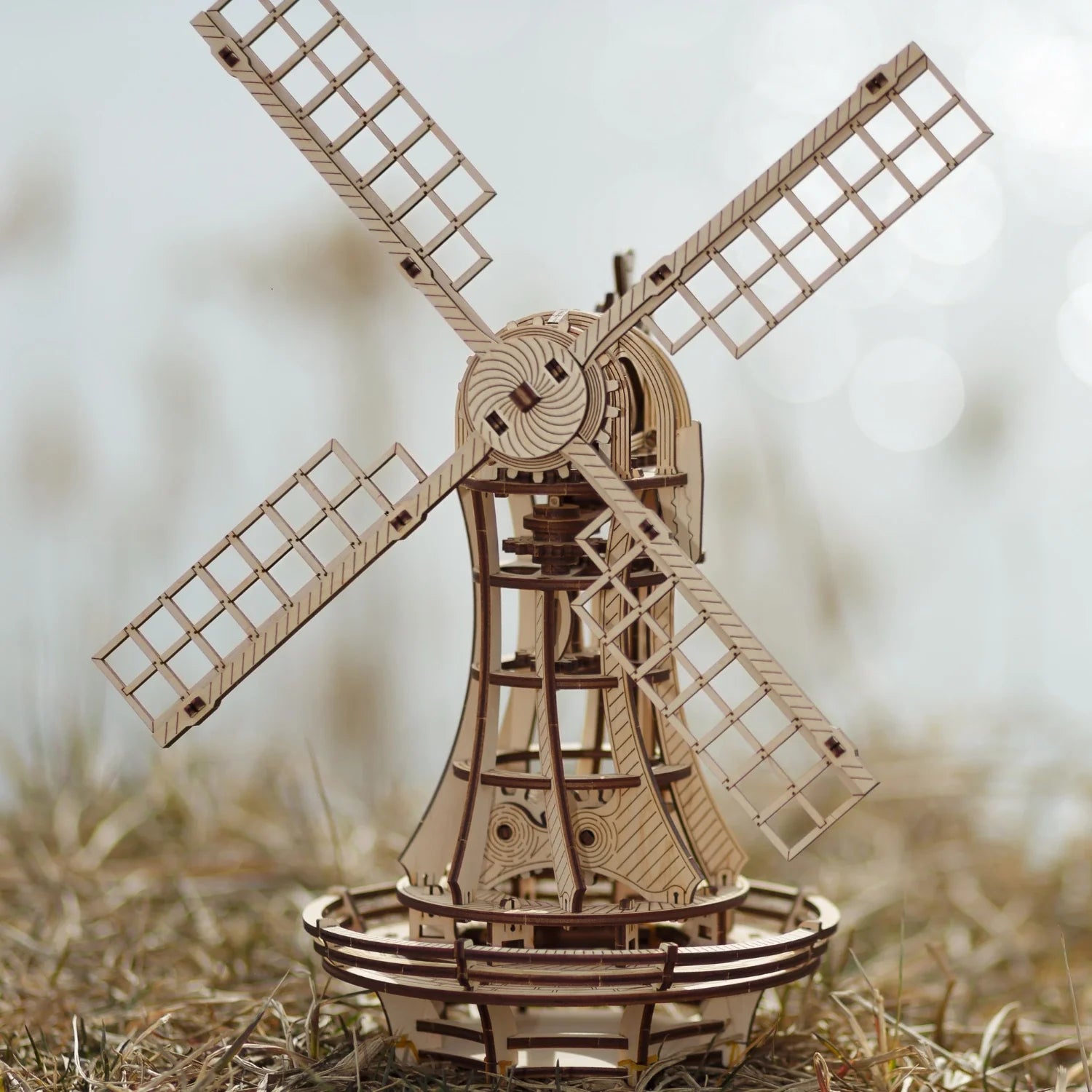3D Holzpuzzle – Mechanische Windmühle
