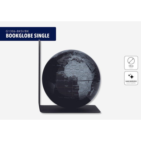 Buchstütze BOOKGLOBE SINGLE - Schwarz/Silberfarben - Bild 3