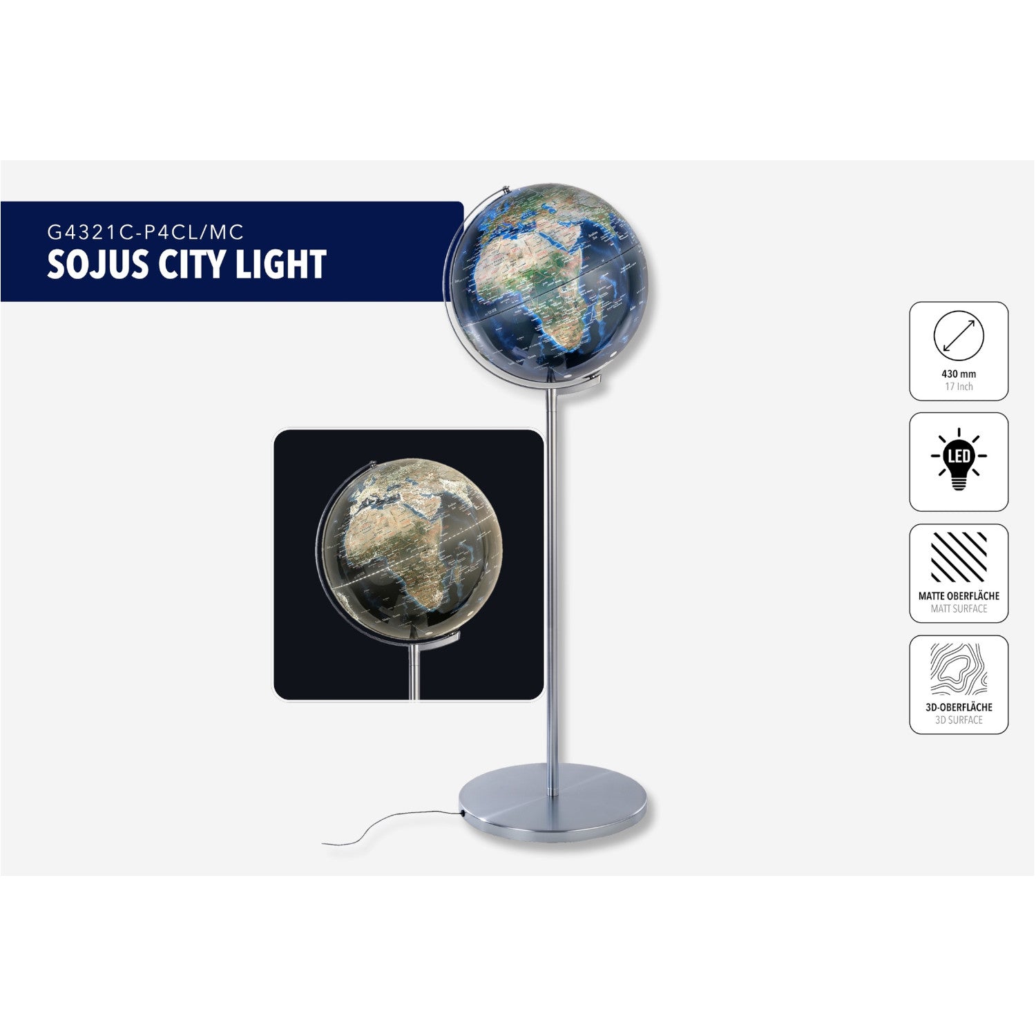 Standglobus SOJUS CITY LIGHT - beleuchtet - Bild 3