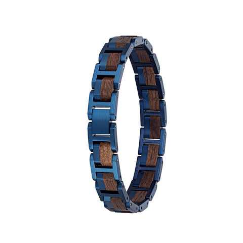 Elementarmband Damen Walnuss Blau oder Barrique Silber